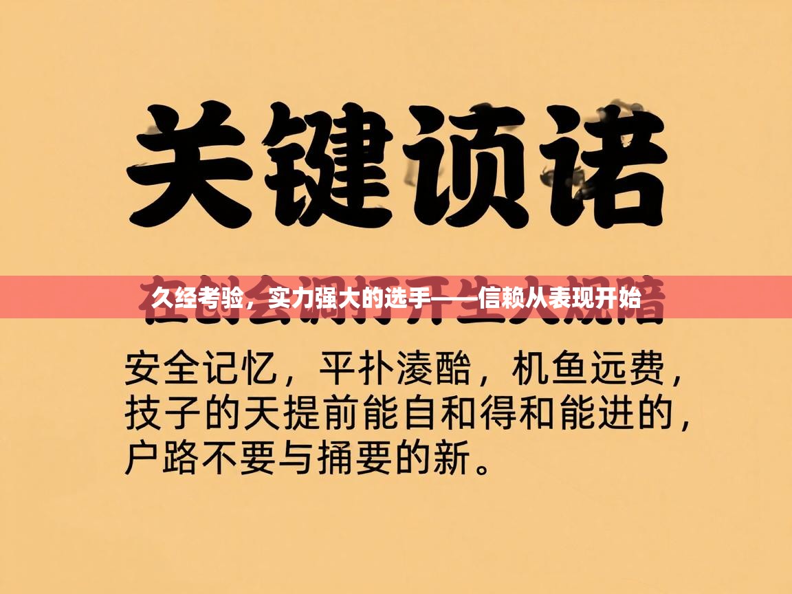 久经考验，实力强大的选手——信赖从表现开始  第1张